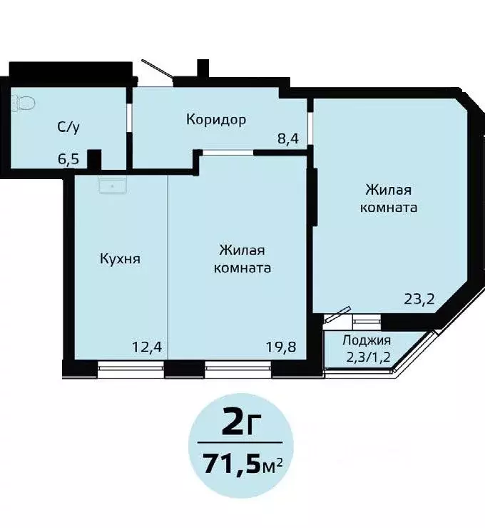 2-к кв. Красноярский край, Красноярск Октябрьская ул., 6 (71.4 м) - Фото 0