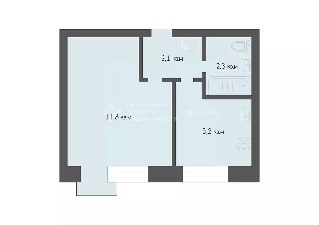 1-к кв. Рязанская область, Рязань ул. Новоселов, 25к1 (21.6 м) - Фото 1