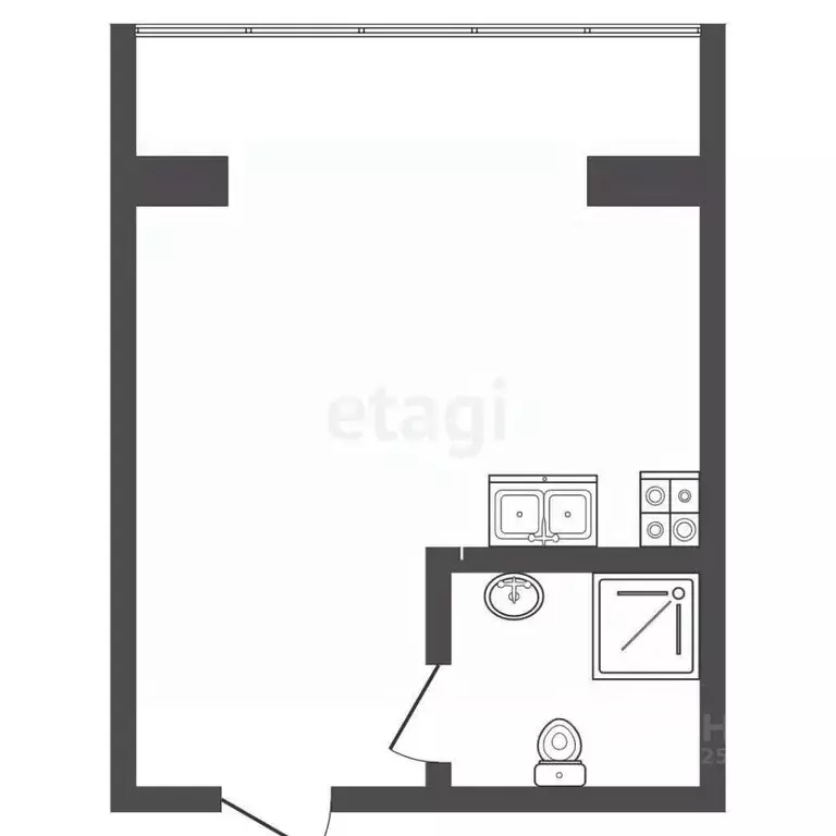 Студия Ставропольский край, Пятигорск ул. Орджоникидзе (34.0 м) - Фото 2