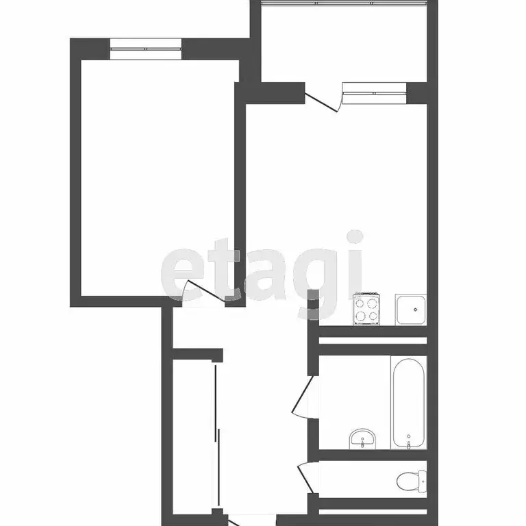 1-комнатная квартира: Тюмень, улица Мельникайте, 2к13 (42.3 м) - Фото 0