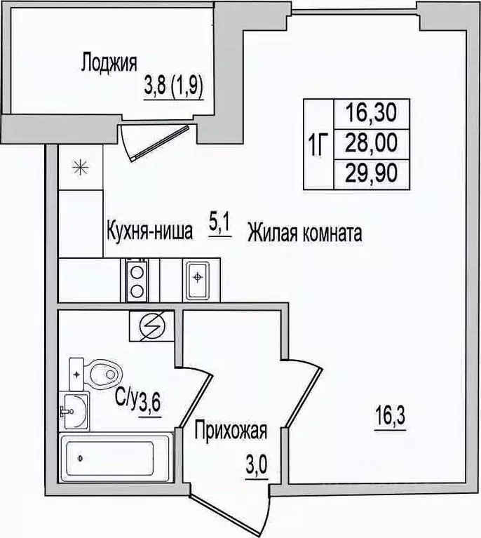 1-к кв. Псковская область, Псковский район, Завеличенская волость, д. ... - Фото 1