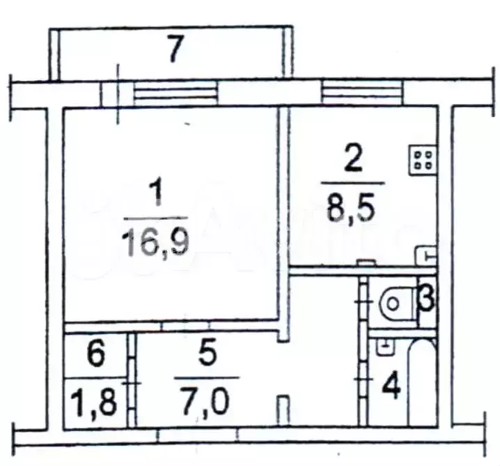 1-к. квартира, 38,1 м, 6/12 эт. - Фото 0