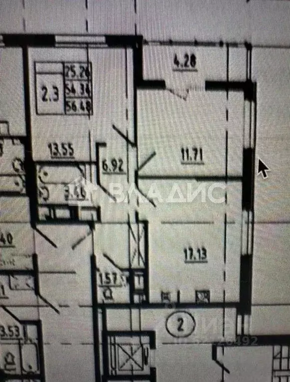 2-к кв. Санкт-Петербург Уральская ул., 21к1 (54.34 м) - Фото 1