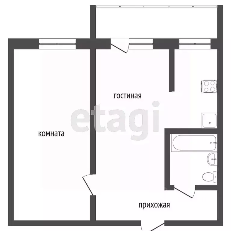 2-к кв. Ростовская область, Ростов-на-Дону Социалистическая ул., 35 ... - Фото 1