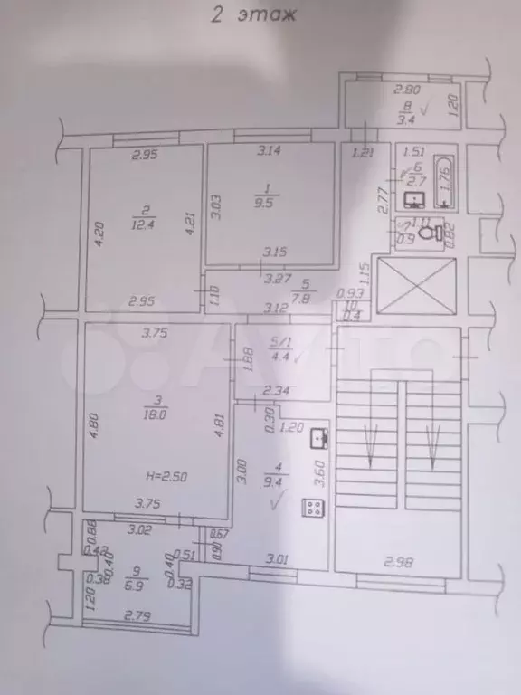 3-к. квартира, 75 м, 2/9 эт. - Фото 0