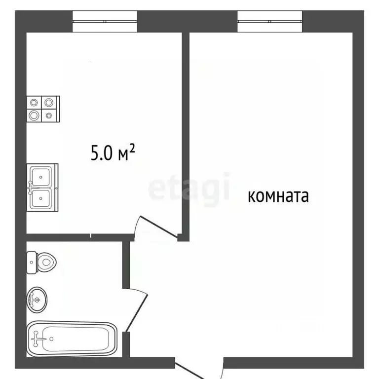 1-к кв. Московская область, Серпухов ул. Химиков, 8 (27.1 м) - Фото 2