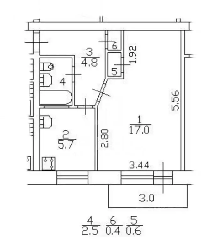1-к кв. Санкт-Петербург Кондратьевский просп., 52 (31.0 м) - Фото 2