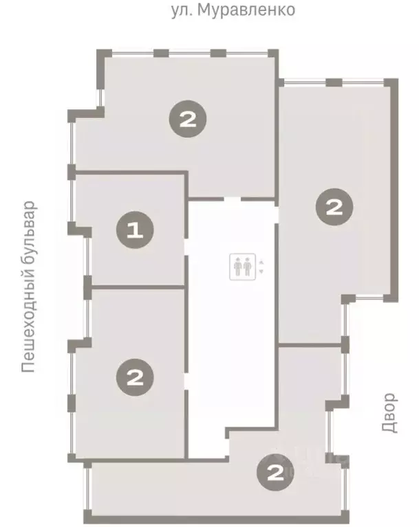2-к кв. Тюменская область, Тюмень ул. Муравленко, 9к3 (90.81 м) - Фото 1