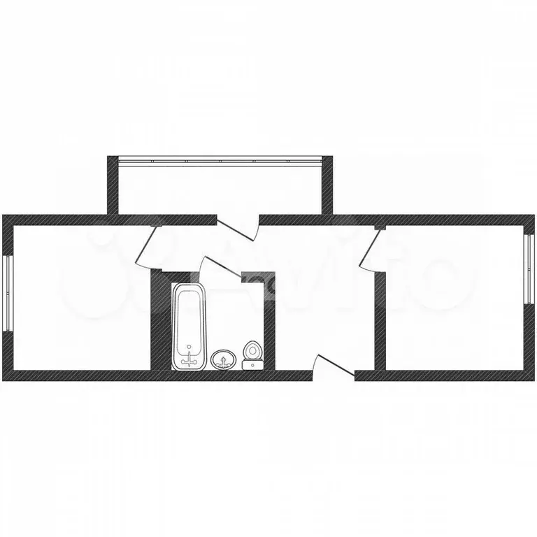 1-к. квартира, 44,6 м, 5/6 эт. - Фото 0