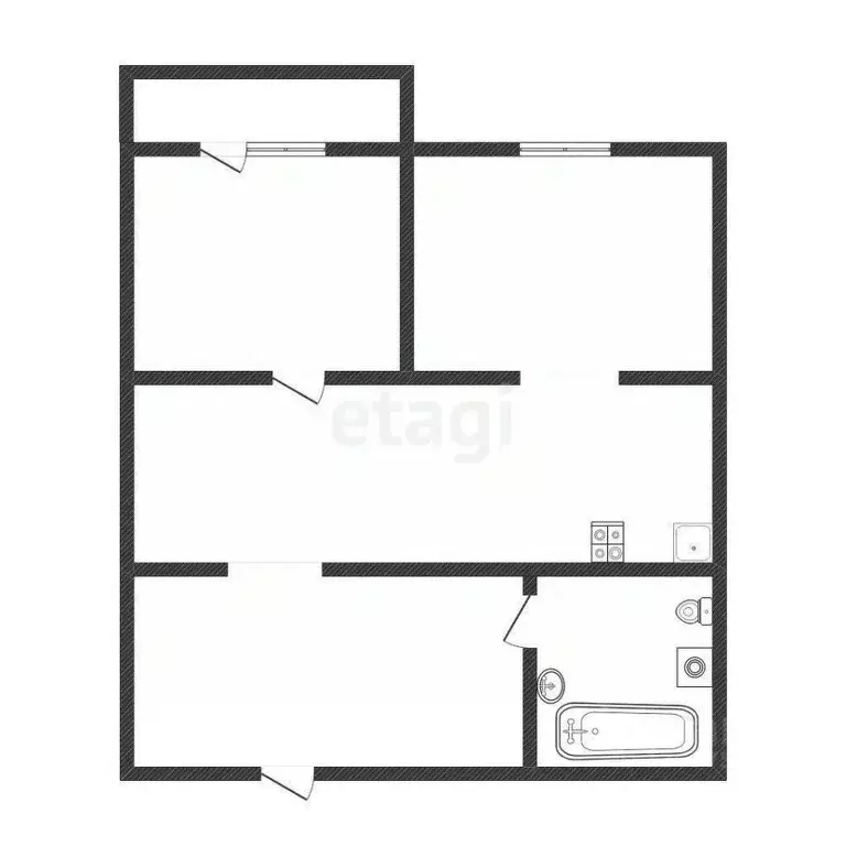 2-к кв. Иркутская область, Иркутск Байкальская ул., 317 (46.5 м) - Фото 2