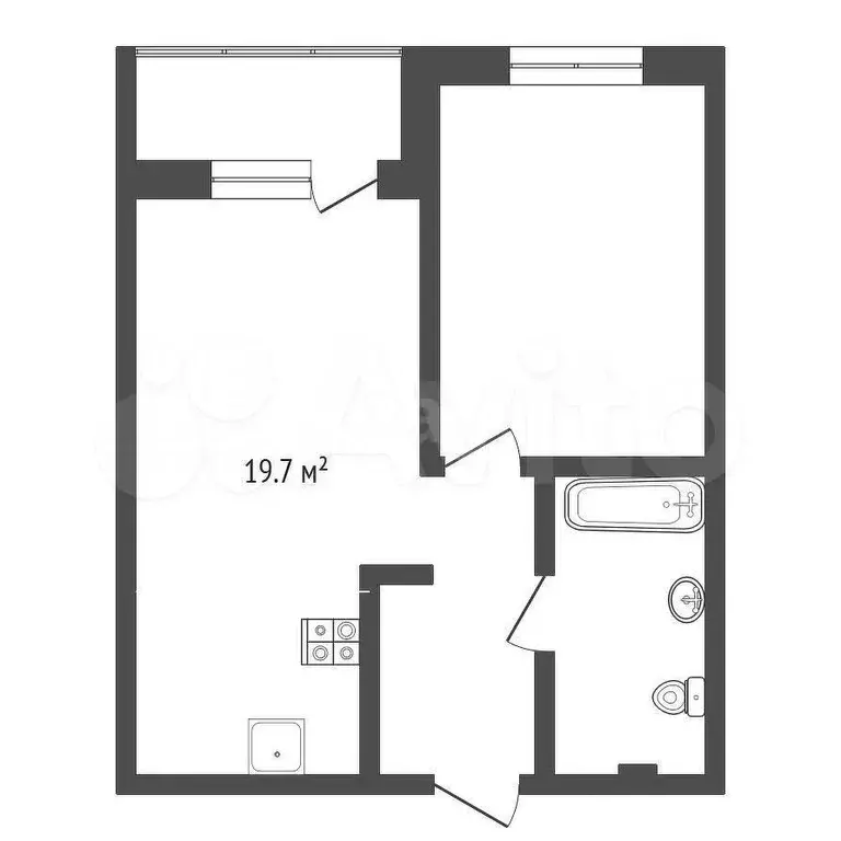 1-к. квартира, 44,9 м, 12/16 эт. - Фото 1