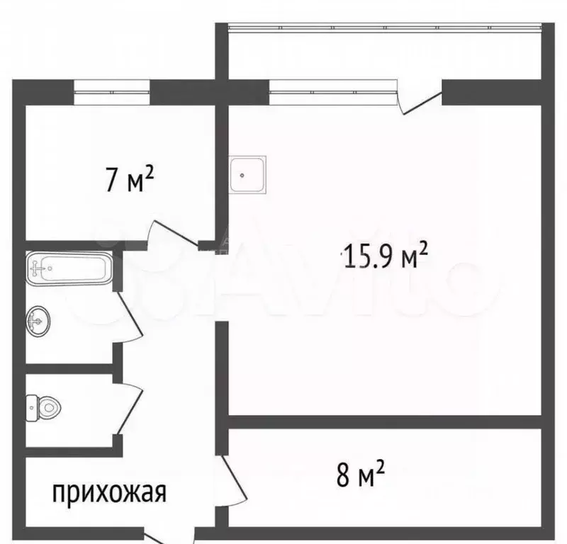 2-к. квартира, 42 м, 7/9 эт. - Фото 0