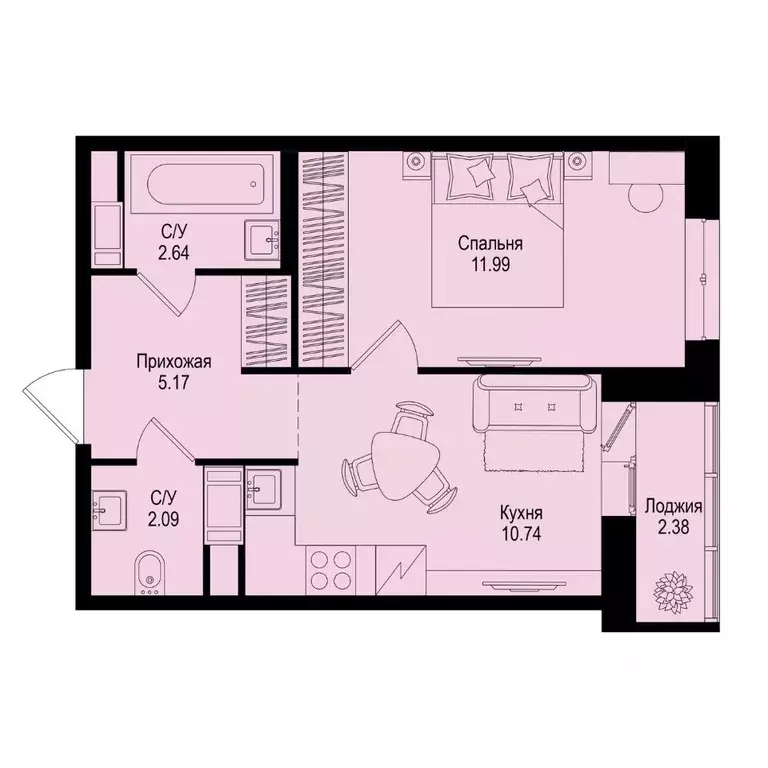 1-к кв. Ленинградская область, Всеволожский район, Заневское городское ... - Фото 1