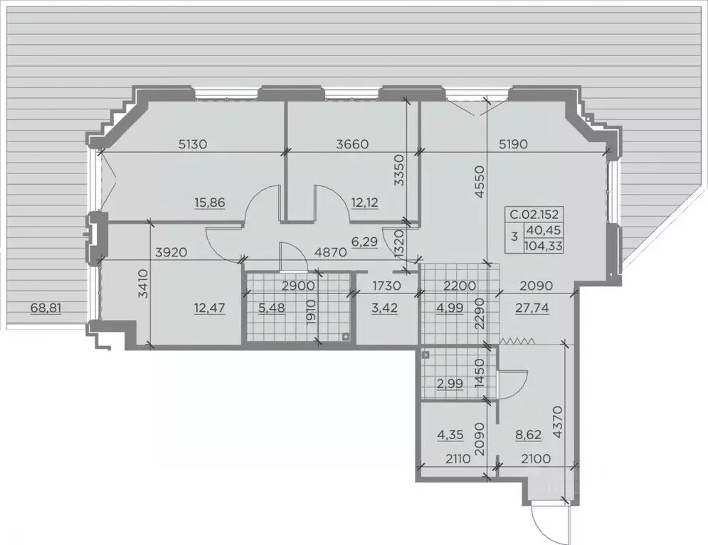 3-к кв. Санкт-Петербург просп. Шаумяна, 14 (124.8 м) - Фото 1