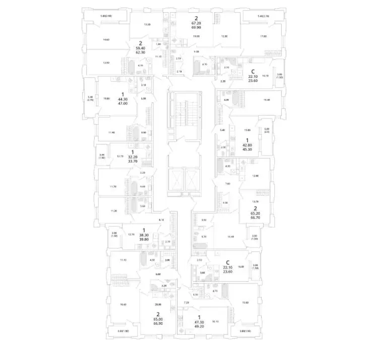 2-к кв. Санкт-Петербург Планерная ул., 99 (69.4 м) - Фото 1
