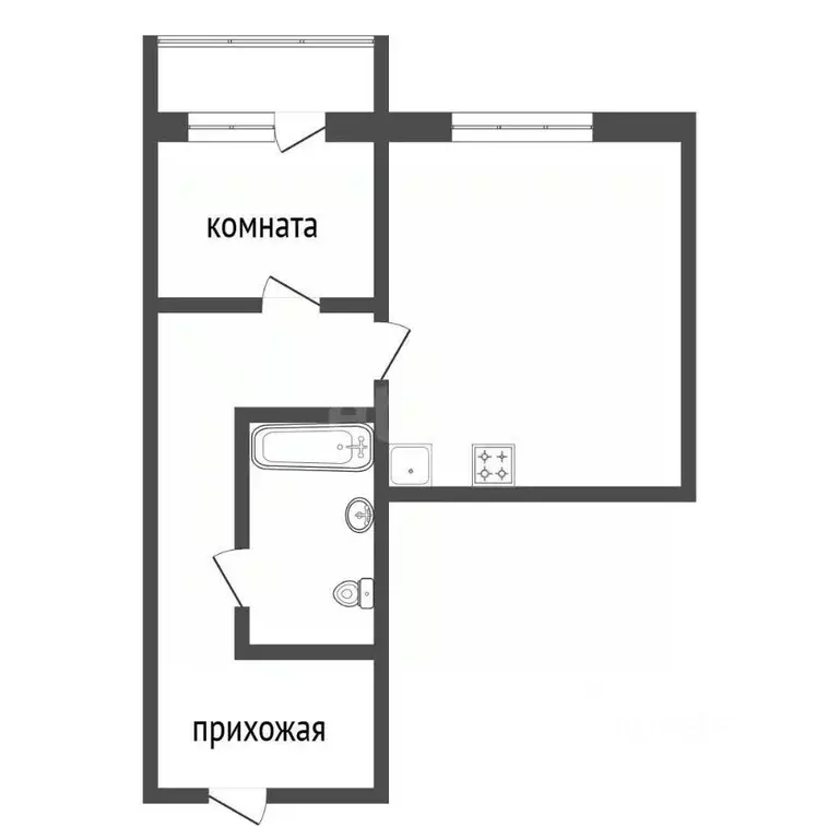1-к кв. Красноярский край, Красноярск ул. Калинина, 175А (41.0 м) - Фото 1