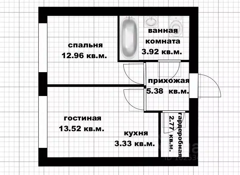 2-к кв. Башкортостан, Уфа ул. Гали Ибрагимова, 5/3 (43.3 м) - Фото 2