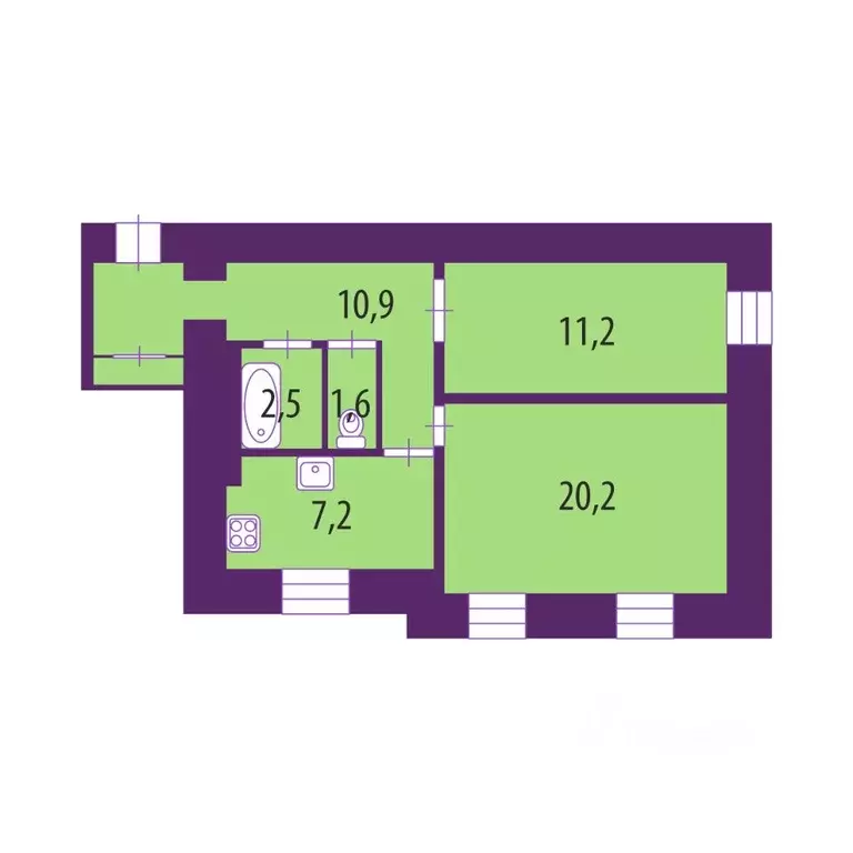 2-к кв. Санкт-Петербург Миллионная ул., 18 (54.0 м) - Фото 1