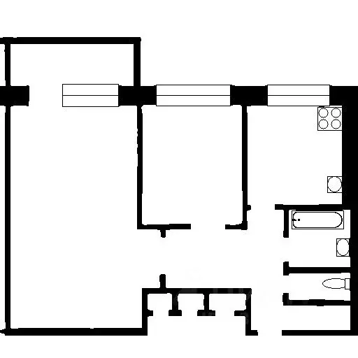 2-к кв. Нижегородская область, Нижний Новгород ул. Юлиуса Фучика, 37 ... - Фото 2
