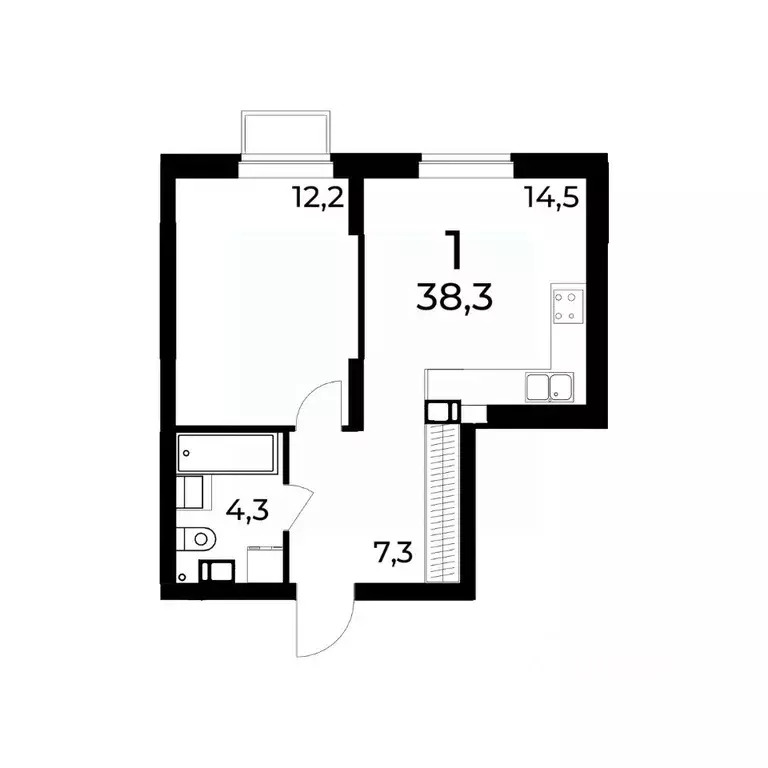 1-к кв. Нижегородская область, Нижний Новгород ул. Усиевича (38.3 м) - Фото 1
