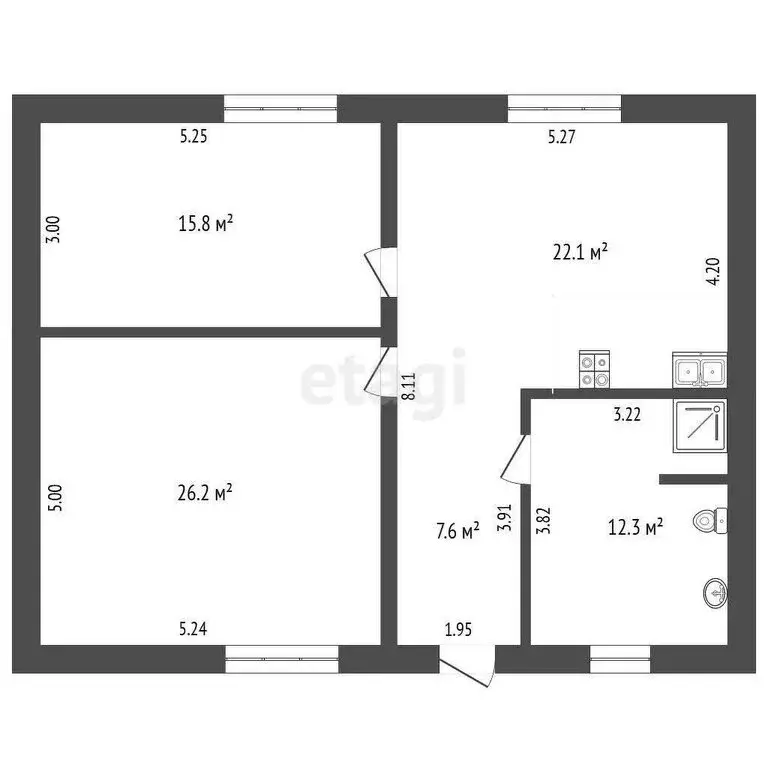 Дом в Перевалово, 2-й Линейный проезд (87.5 м) - Фото 1