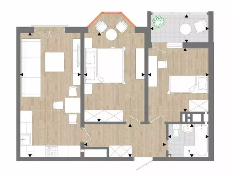 2-к кв. Краснодарский край, Анапа ш. Супсехское, 39к11 (56.0 м) - Фото 1