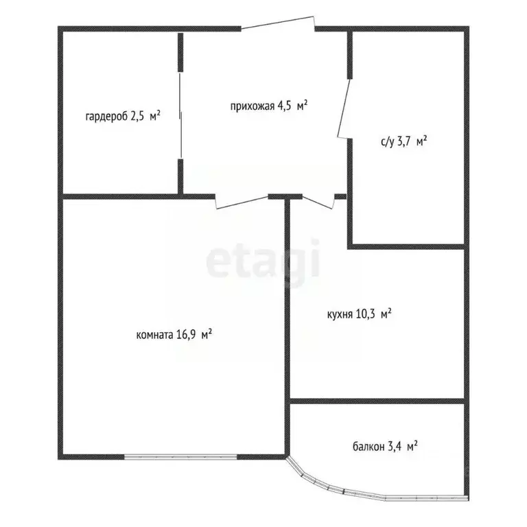 1-к кв. Краснодарский край, Краснодар Российская ул., 79/3к2 (37.8 м) - Фото 2