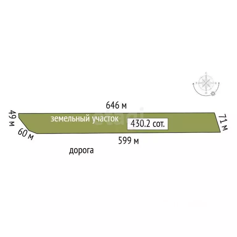 Участок в Крым, Симферопольский район, Трудовское с/пос, с. Ивановка  ... - Фото 1