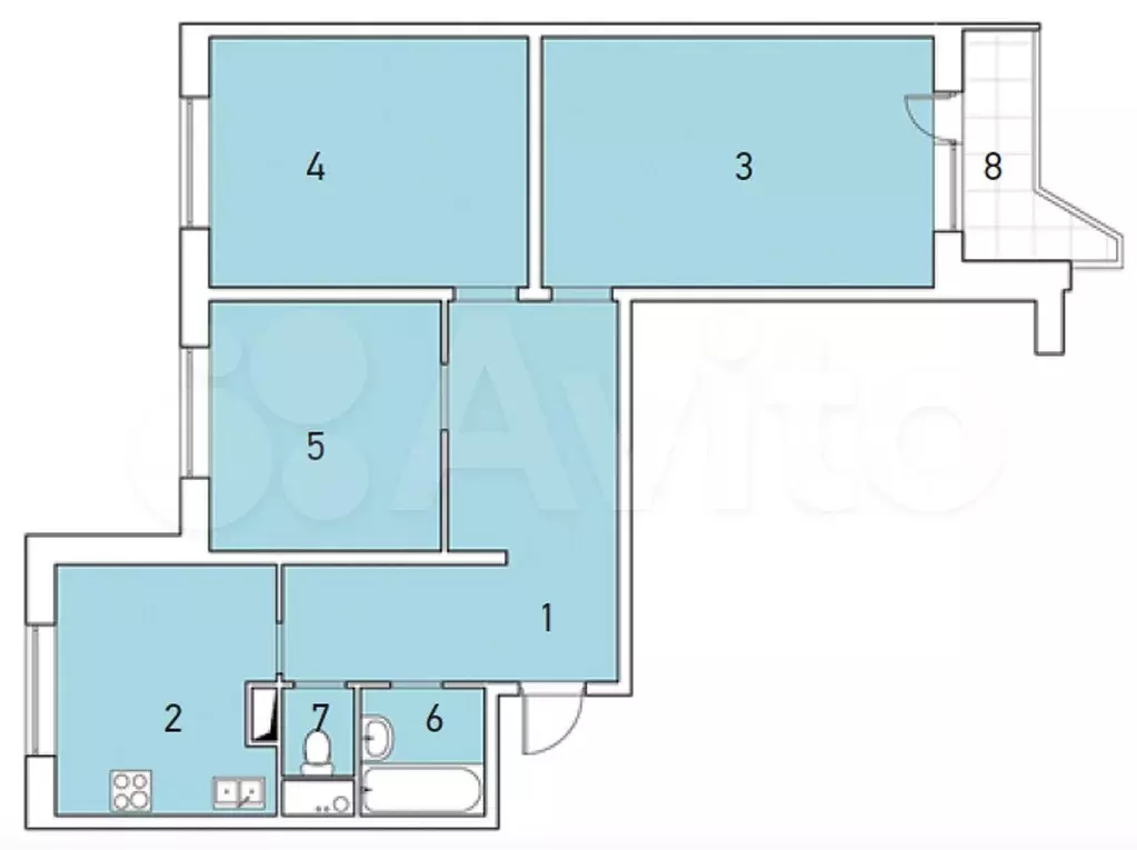 3-к. квартира, 75 м, 2/17 эт. - Фото 0
