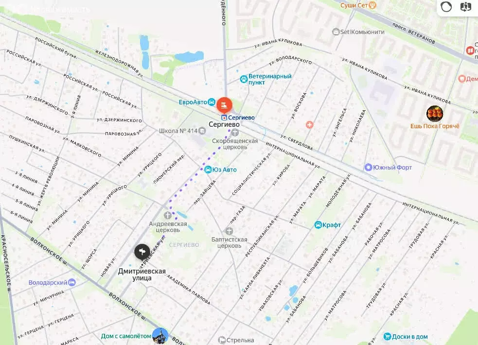 Участок в Санкт-Петербург, территория Сергиево, Дмитриевская улица (6 ... - Фото 1