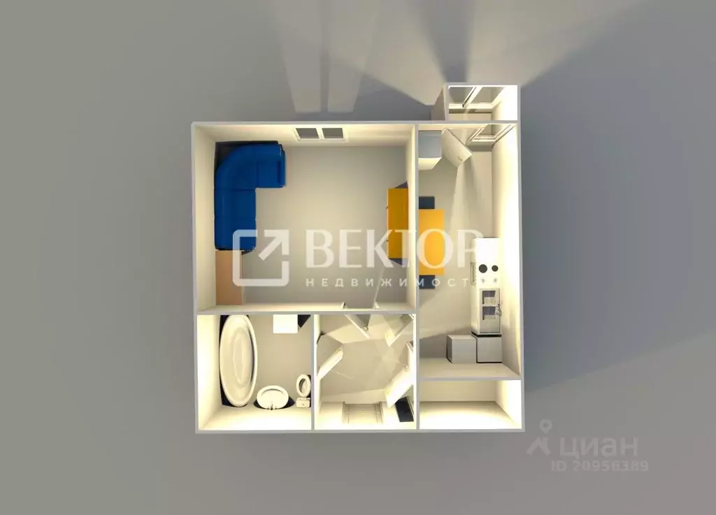 1-к кв. Ярославская область, Ярославль ул. Титова, 23 (36.6 м) - Фото 2