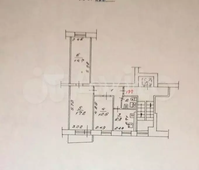 3-к. квартира, 58 м, 9/9 эт. - Фото 0