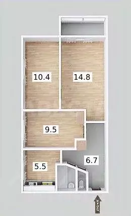 3-к кв. Омская область, Омск ул. 2-я Солнечная, 28 (51.2 м) - Фото 1