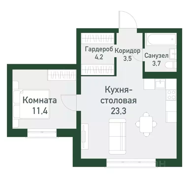 1-к кв. Челябинская область, Челябинский городской округ, пос. ... - Фото 0