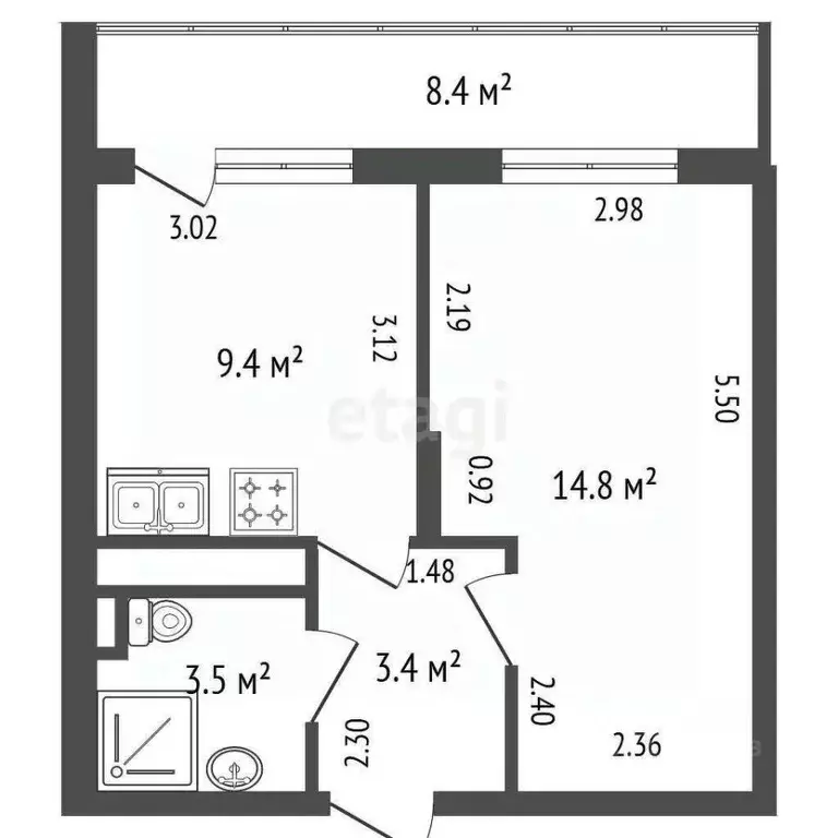 1-к кв. Ленинградская область, Кудрово г. Всеволожский район, ... - Фото 1