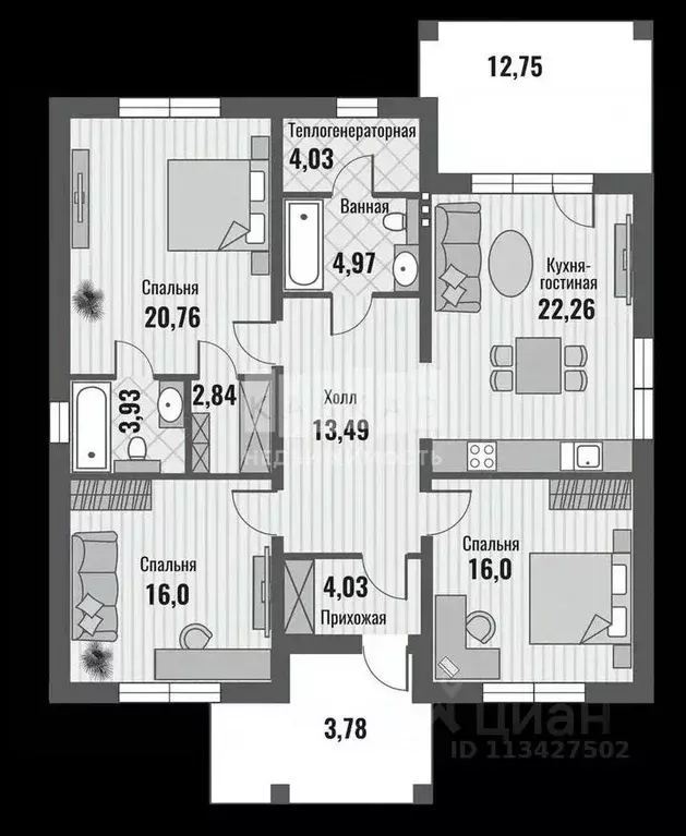 Коттедж в Москва № 177 кв-л, 429 (130 м) - Фото 2