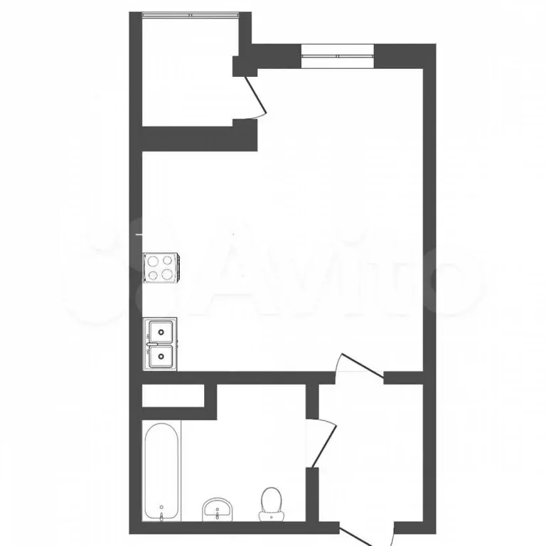 Квартира-студия, 25 м, 6/6 эт. - Фото 0