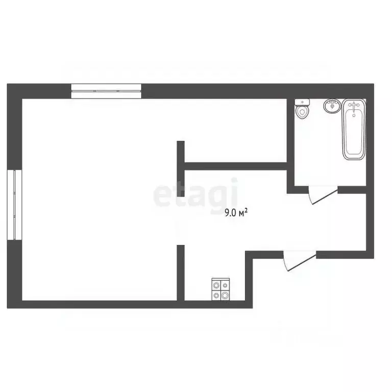 Студия Мордовия, Саранск Лесная ул., 2А (24.0 м) - Фото 1