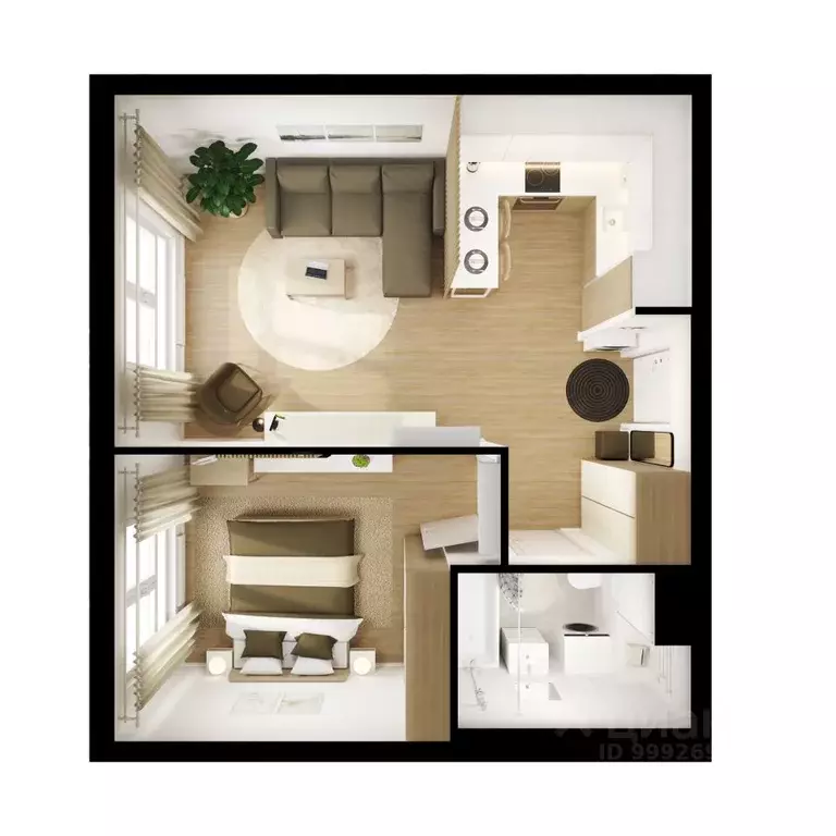 1-к кв. Москва Новоостаповская ул., 7к2 (41.98 м) - Фото 1