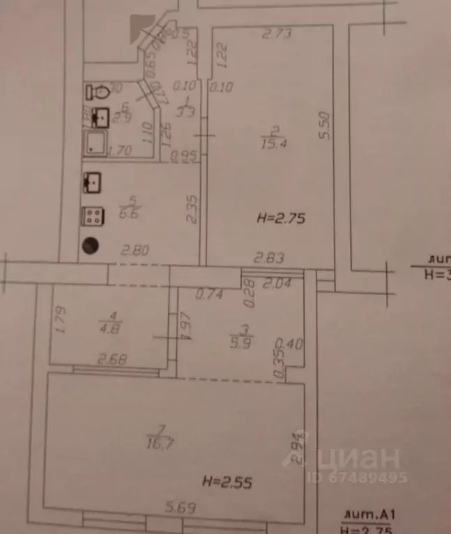 2-к кв. Краснодарский край, Анапа ул. Толстого, 58 (55.6 м) - Фото 2