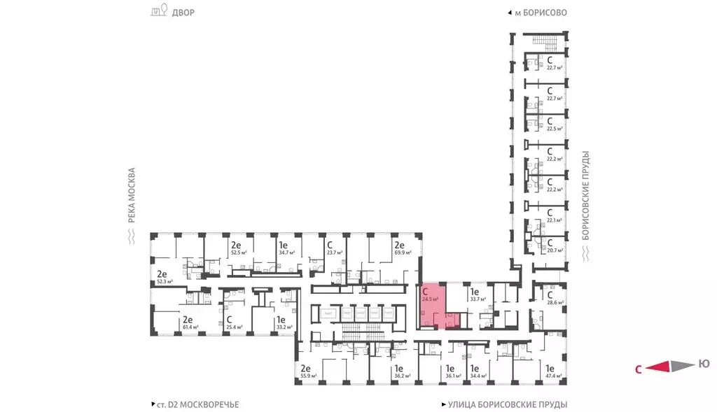 Квартира-студия: Москва, ЖК Вэйв, 1 (24.5 м) - Фото 1