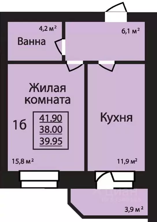 1-к кв. Тамбовская область, Тамбов ул. Имени С.И. Савостьянова, 3 ... - Фото 0