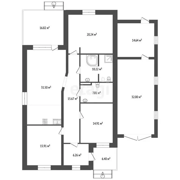 Дом в Подстепки, улица имени Александра Тюгаева (191.6 м) - Фото 2