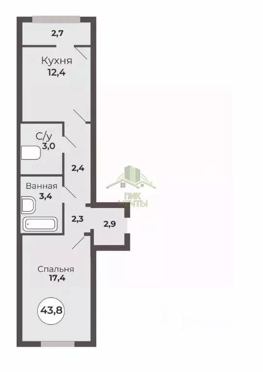 1-к кв. Бурятия, Улан-Удэ 148В мкр, 8/2 (37.75 м) - Фото 1