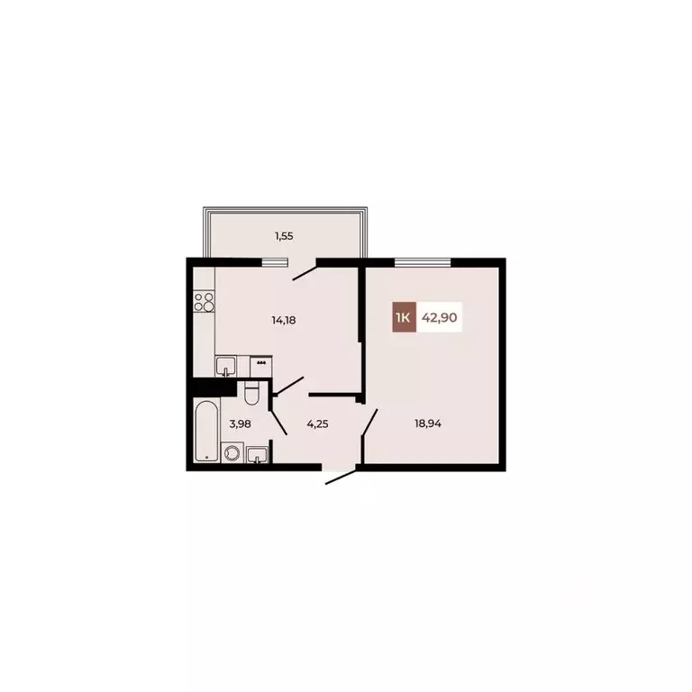 1-к кв. Ростовская область, Аксайский район, Щепкинское с/пос, пос. ... - Фото 1