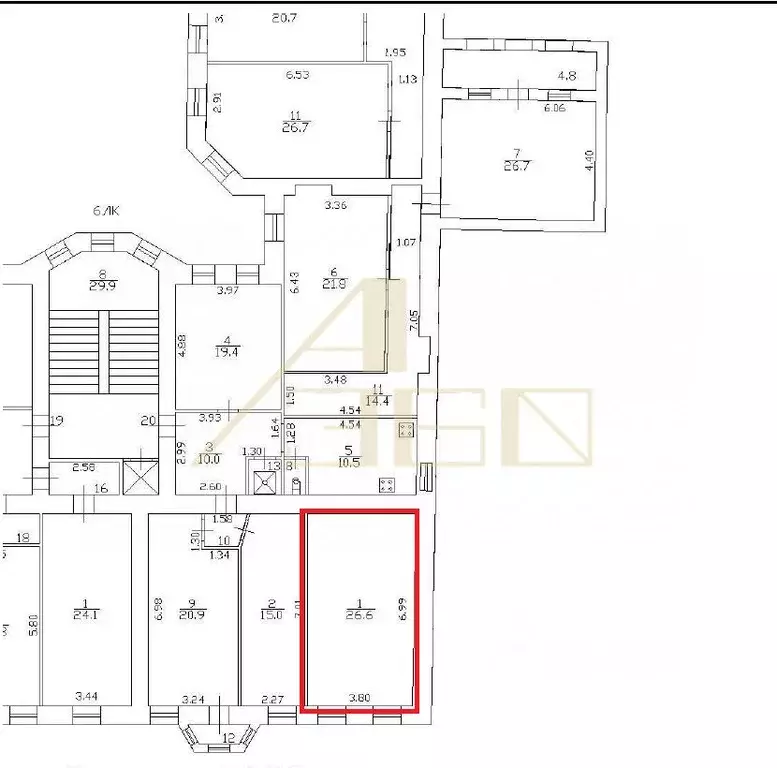 Комната Санкт-Петербург Каменноостровский просп., 38/96 (26.6 м) - Фото 2