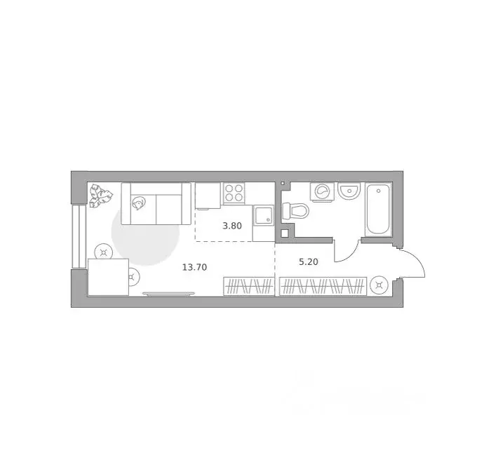 Студия Башкортостан, Уфа Зеленая Роща жилрайон, Лесная Симфония жилой ... - Фото 0