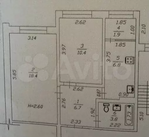 2-к. квартира, 49 м, 7/9 эт. - Фото 0
