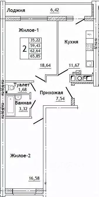 2-к кв. Смоленская область, Смоленский муниципальный округ, д. ... - Фото 0