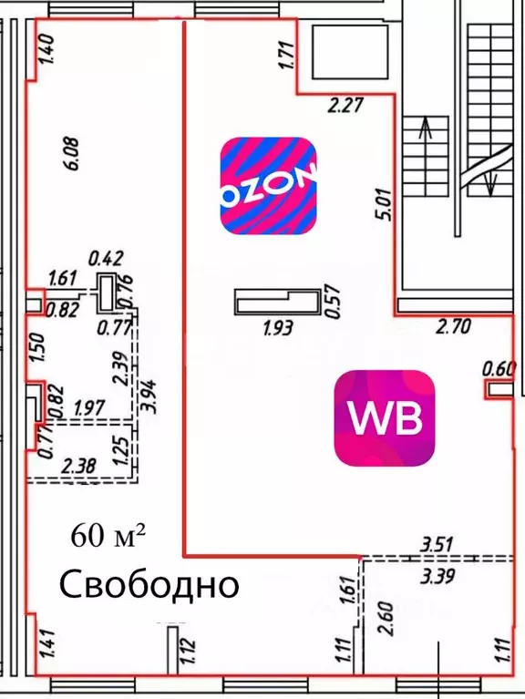Помещение свободного назначения в Москва Алтуфьевское ш., 55к4 (60 м) - Фото 2